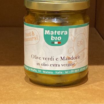 Olive verdi e Mandorle in olio extra vergine di oliva bio