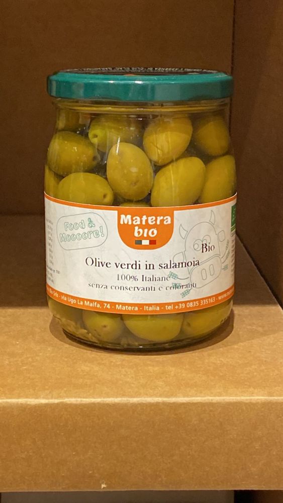 Olive verdi bio in salamoia   