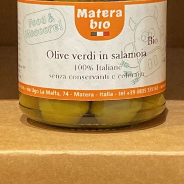 Olive verdi bio in salamoia