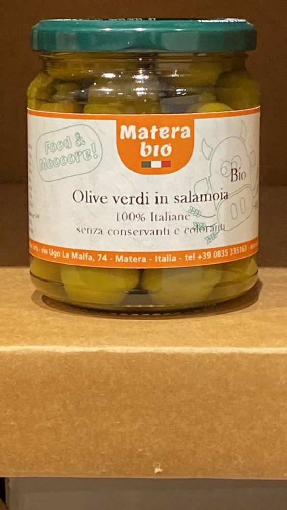 Olive verdi bio in salamoia  